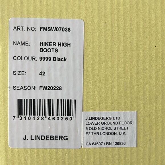 J. Linderberg Hiker High Boots in Black, New, Size 42 - Picture 13 of 15